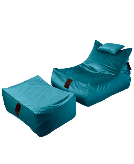 Sedací vak SET Lounge XXL Luxury Blue | Wegett