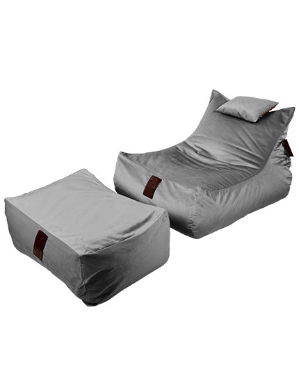 Sedací vak SET Lounge XXL Luxury Grey | Wegett