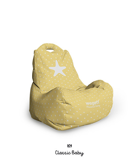 Sedací vak BABY Classic Star Yellow | Wegett