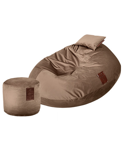 Sedací vak SET Cocoon XXL Luxury Brown | Wegett