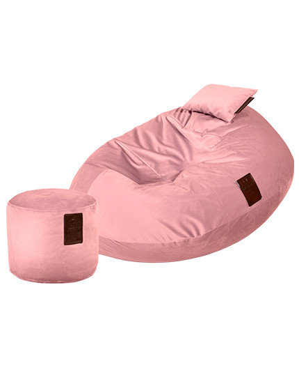 Sedací vak SET Cocoon XXL Luxury Old Pink | Wegett