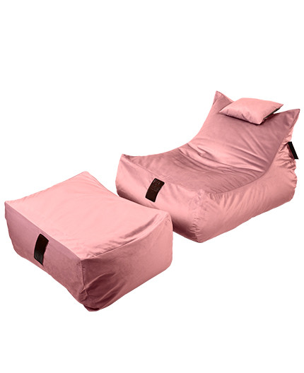 Sedací vak SET Lounge XXL Luxury Old Pink | Wegett