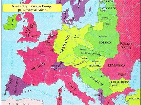Pobaltské štáty na mape Európy